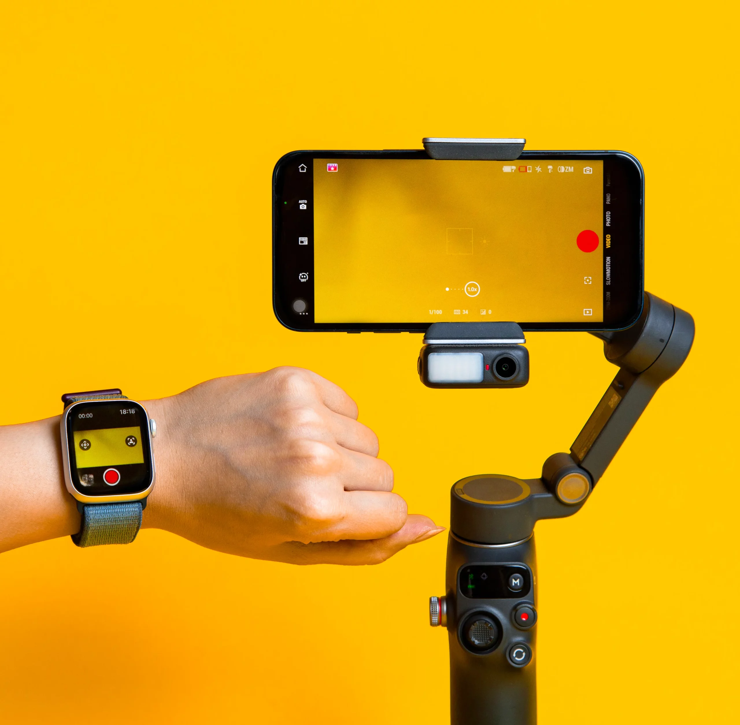استفاده از اپل واچ برای کنترل گیمبال DJI OSMO MOBILE 7P