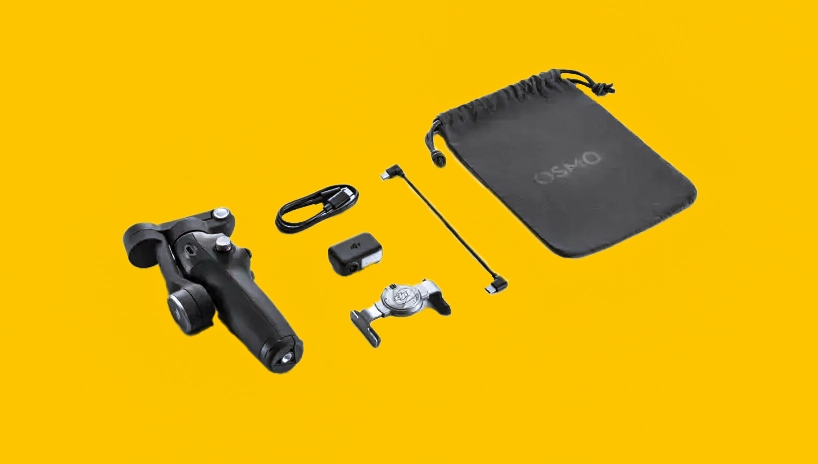 محتویات جعبه گیمبال DJI OSMO MOBILE 7P
