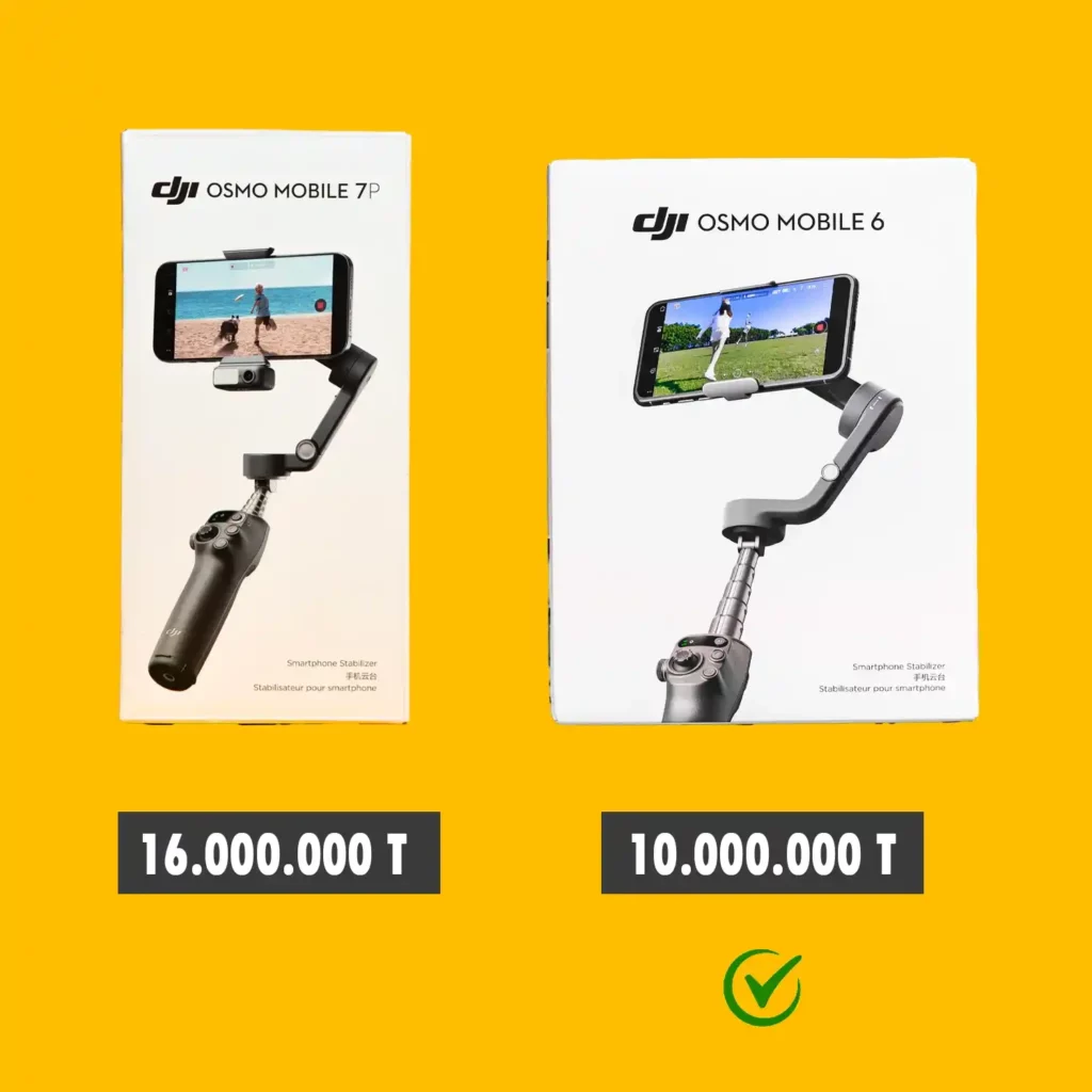 مقایسه قیمت گیمبال OM7P با گیمبال OM6