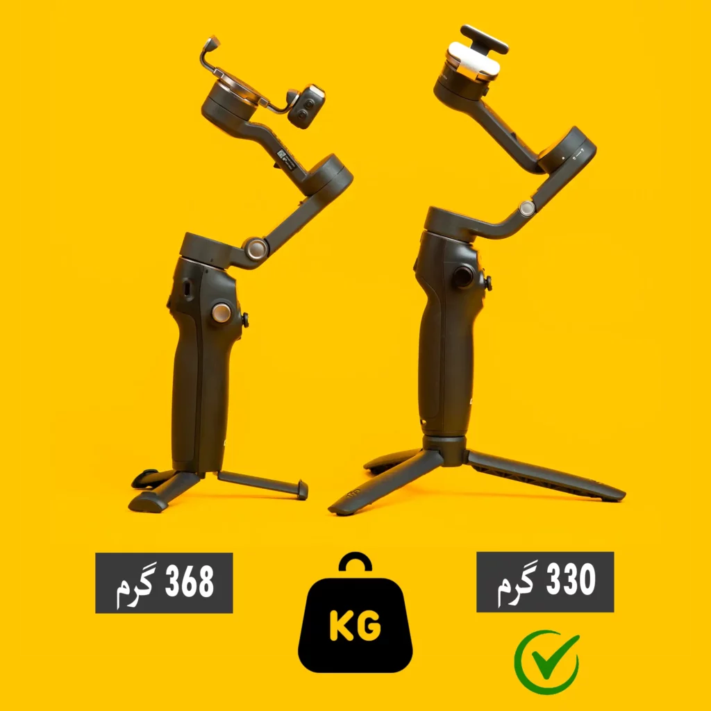 مقایسه وزن گیمبال OM7P با گیمبال OM6